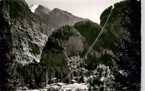 AK / Ansichtskarte  Kandersteg_BE Luftseilbahn Kandersteg Stock mit Talstation Kanderklus und Altels mit Tatlishoerner