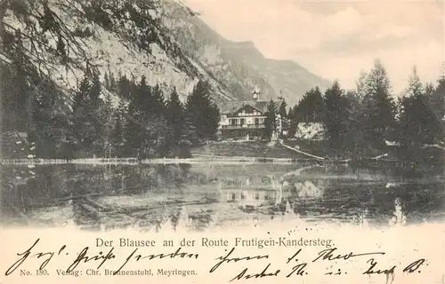 AK / Ansichtskarte  Blausee-Mitholz_BE Seepanorama an der Route Frutigen_Kandersteg