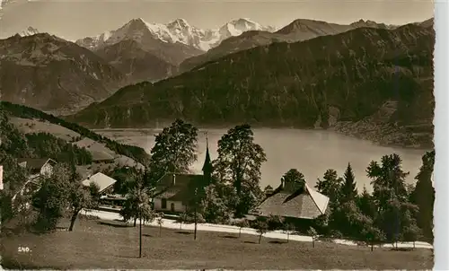 AK / Ansichtskarte  Beatenberg_Thunersee_BE Eiger Moench und Jungfrau