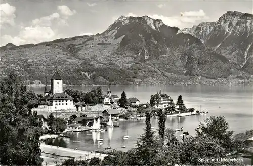 AK / Ansichtskarte  Spiez_Thunersee_BE mit Niederhorn