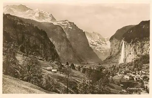AK / Ansichtskarte  Lauterbrunnen_BE mit Wasserfall
