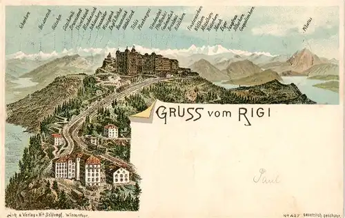 AK / Ansichtskarte  Rigi_Kulm Panorama