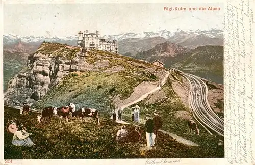 AK / Ansichtskarte  Rigi_Kulm und die Alpen
