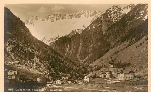 AK / Ansichtskarte  Goeschenen_Goeschenen_UR mit Dammafirn