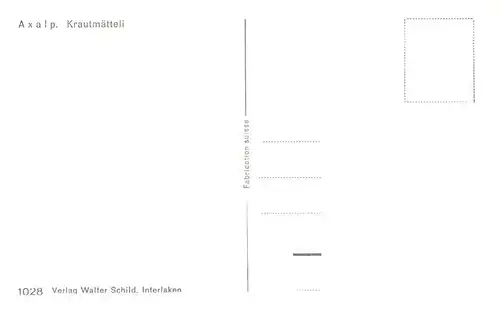 AK / Ansichtskarte  Axalp_BE Krautmaettli