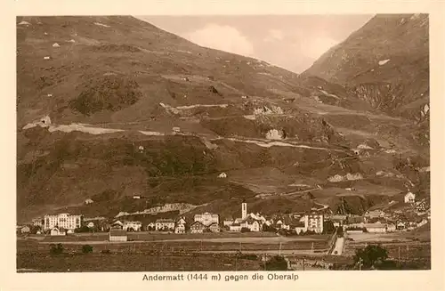 AK / Ansichtskarte  Andermatt_UR mit der Oberalp