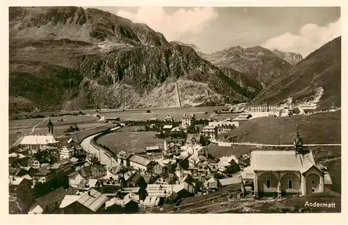 AK / Ansichtskarte  Andermatt_UR Panorama mit Kirchlein