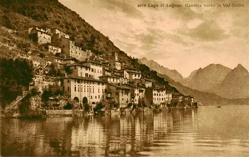 AK / Ansichtskarte  Gandria_Lago_di_Lugano verso la Val Solda
