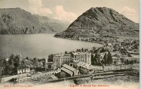 AK / Ansichtskarte  Lugano_Lago_di_Lugano_TI e Monte San Salvatore
