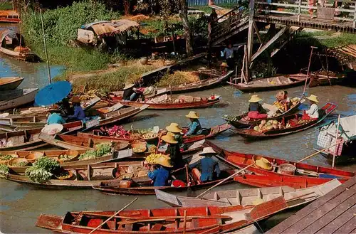 AK / Ansichtskarte 73950467 Bangkok_Thailand The Floating Market