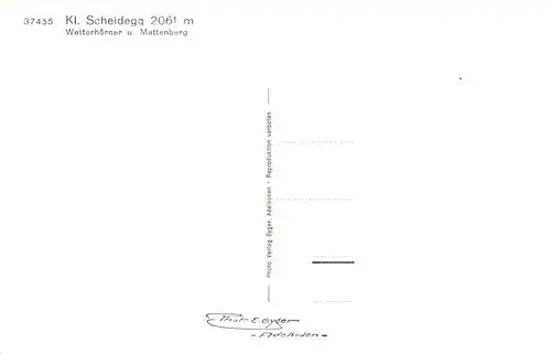 AK / Ansichtskarte  Kleine_Scheidegg_Interlaken_BE mit Wetterhoerner und Mattenberg