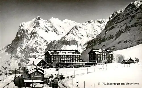 AK / Ansichtskarte  Kleine_Scheidegg_Interlaken_BE mit Wetterhorn