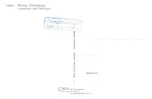 AK / Ansichtskarte  Kleine_Scheidegg_Interlaken_BE Lauberhorn und Tschuggen