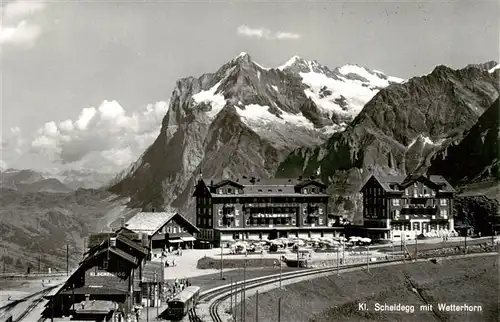 AK / Ansichtskarte  Kleine_Scheidegg_Interlaken_BE mit Wetterhorn