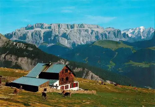 AK / Ansichtskarte 73950575 Rifugio_Resciesa_Raschoetzhuette Sella Gruppe und Marmolada Dolomiten