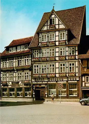 AK / Ansichtskarte 73950585 Bad_Gandersheim Hotel Weisses Ross Fachwerkhaus