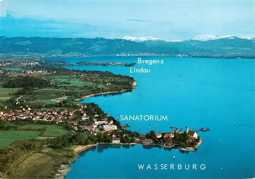 AK / Ansichtskarte 73950596 Wasserburg_Bodensee Sanatorium Lindau Bregenz Alpen