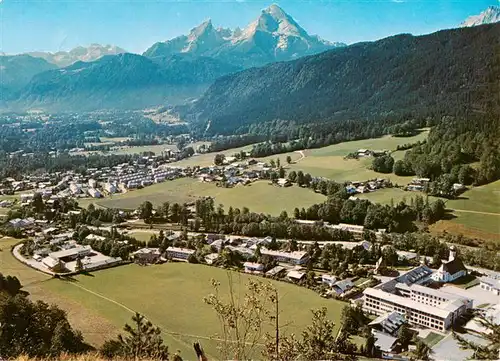 AK / Ansichtskarte  Bischofswiesen_Berchtesgaden Gesamtansicht mit Alpenpanorama Funtenseetauern