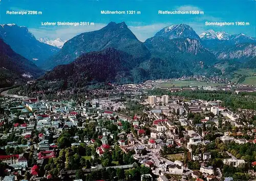 AK / Ansichtskarte  BAD_REICHENHALL Gesamtansicht mit Alpenpanorama Bayerische Alpen