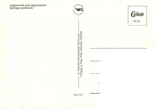 AK / Ansichtskarte 73950622 Springe_Deister Jagdschloss und Jaegerlehrhof