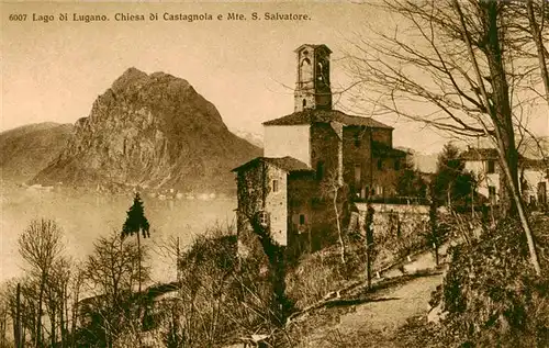AK / Ansichtskarte  Castagnola_Lago_di_Lugano Chiesa di Castagnola e Monte San Salvatore