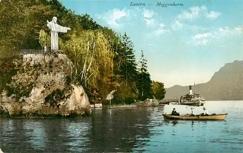 AK / Ansichtskarte  Meggenhorn_Luzern_LU Seepartie mit Dampfer