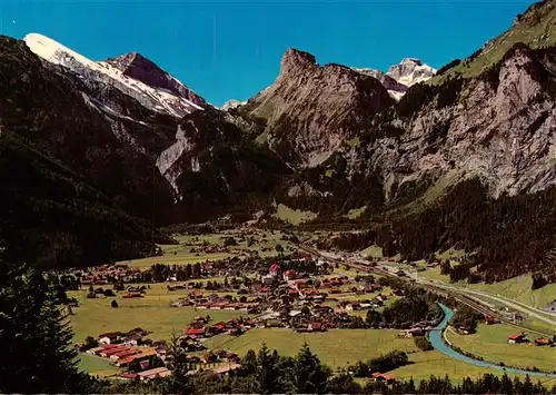 AK / Ansichtskarte  Kandersteg_BE Blick von Libigen mit Rinderhoerner Stock Gellihorn Steghorn Hellhorn