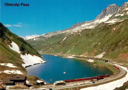 AK / Ansichtskarte  Oberalp-Passhoehe_2762m_GR mit Oberalpbahn und dem Grossen Schijen