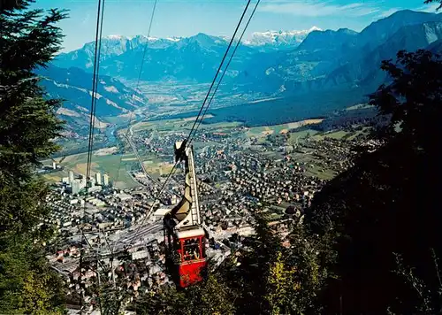 AK / Ansichtskarte  Chur_GR mit Luftseilbahn Brambrueesch Rheintalblick Falknis Piz Vilan und Scesaplana