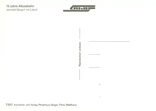 AK / Ansichtskarte  Berguen_Bravuogn_GR Albulabahn mit Latsch