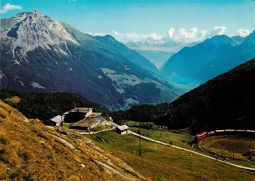 AK / Ansichtskarte  Alp_Gruem Ausblick ins Puschlav mit Bergmaskeralpen 