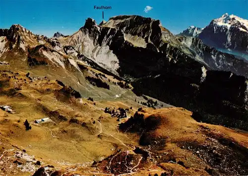 AK / Ansichtskarte  Schynige-Platte_Schynigeplatte_2100m_BE Blick auf Faulhorn