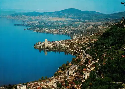 AK / Ansichtskarte  Territet_Montreux_VD Clarens Vevey et le Mont Pelerin Vue aerienne