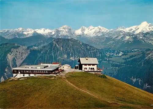 AK / Ansichtskarte  Schoenbueel_Lungern_OW Luftseilbahn Lungern Schoenbueel mit Berghotel Bellevue Alp und Sporthotel mit Obwaldner Bergen