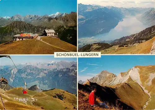 AK / Ansichtskarte  Schoenbueel_Lungern_OW Alphotel Sporting Gondelbahn Breitenfeld Obwaldner und Berneralpen mit Brienzersee Wanderweg