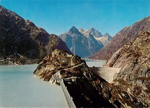 AK / Ansichtskarte  Grimsel_Hospiz Stausee Grimsel mit Finsteraarhorn