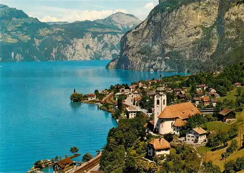 AK / Ansichtskarte  Flueelen_Vierwaldstaettersee_UR mit Axenstrasse