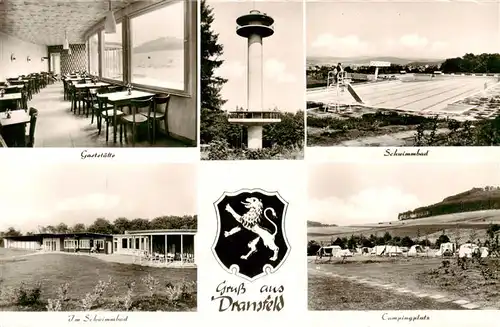 AK / Ansichtskarte  Dransfeld Gaststaette Schwimmbad Campingplatz