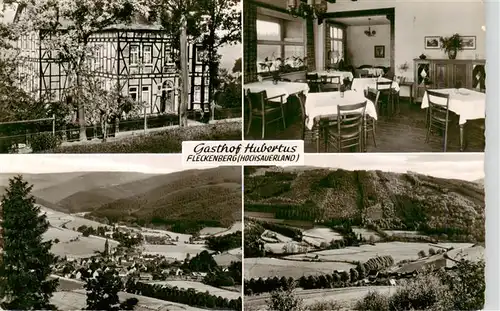 AK / Ansichtskarte  Fleckenberg_Schmallenberg Gasthof Hubertus Gaststube Panorama