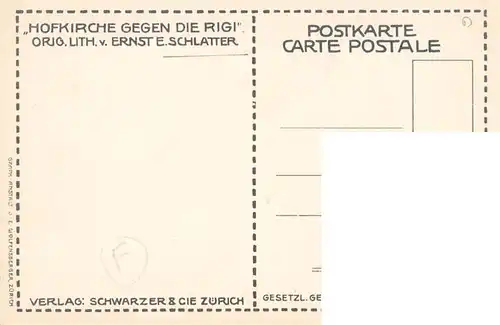 AK / Ansichtskarte  Schlatter_E.E._Kuenstlerlitho Verlag Schwarzer Cie Zurich