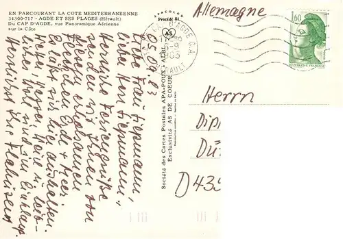 AK / Ansichtskarte  Cap-d_Agde et ses plages vue aérienne