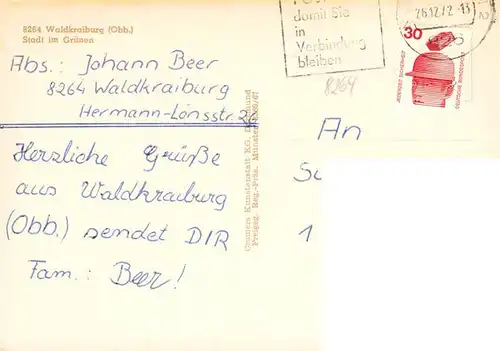 AK / Ansichtskarte  Waldkraiburg Fliegeraufnahme