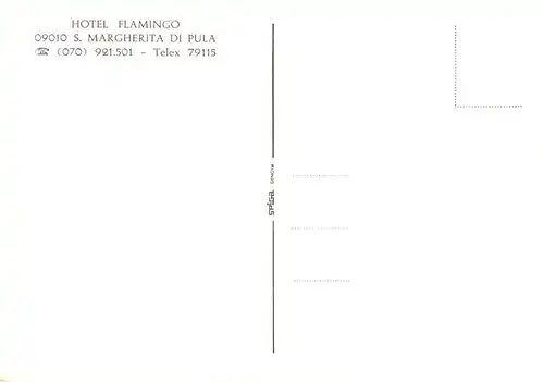 AK / Ansichtskarte 73950901 San_Margherita_di_Pula_Cagliari_Sardegna_IT Hotel Flamingo Spiaggia veduta aerea