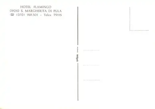 AK / Ansichtskarte  San_Margherita_di_Pula_Cagliari_Sardegna_IT Hotel Flamingo Spiaggia veduta aerea