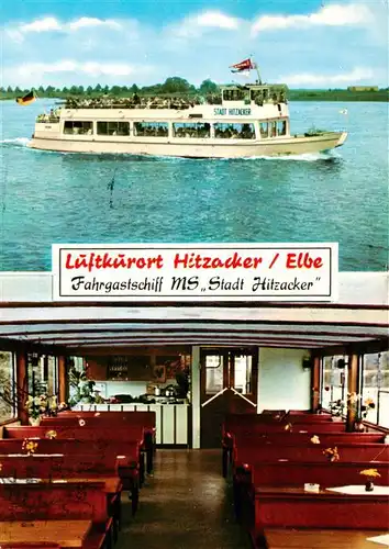 AK / Ansichtskarte  Hitzacker_Elbe MS Stadt Hitzacker Fahrgastschiff