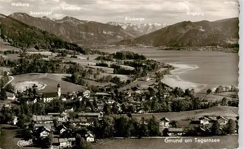 AK / Ansichtskarte  Gmund_Tegernsee_Bayern Gesamtansicht mit Alpenpanorama