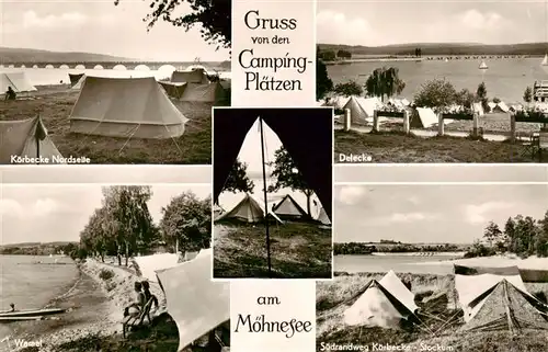 AK / Ansichtskarte 73950986 Moehnesee Talsperre Campingplaetze rund um den Moehnesee