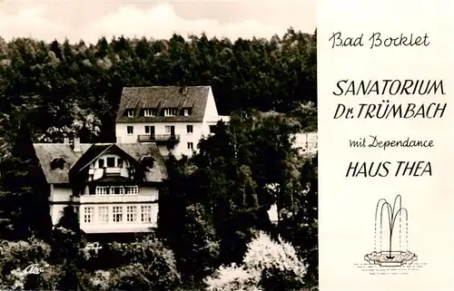 AK / Ansichtskarte  Bad_Bocklet Sanatorium Dr. Truembach mit Dependance Haus Thea