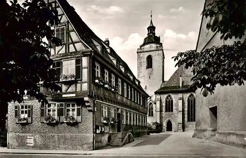 AK / Ansichtskarte  Kirchheim__Teck Eyth-Haus Fachwerkhaus Kirche