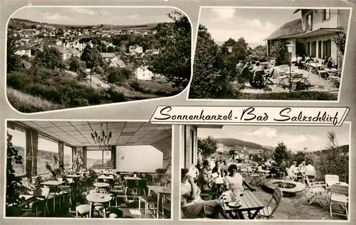AK / Ansichtskarte 73951003 Bad_Salzschlirf Stadtpanorama Café Sonnenkanzel Terrasse